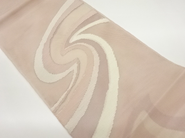 JAPANESE FUKURO OBI FOR SUMMER / WOVEN WAVY STRIPE